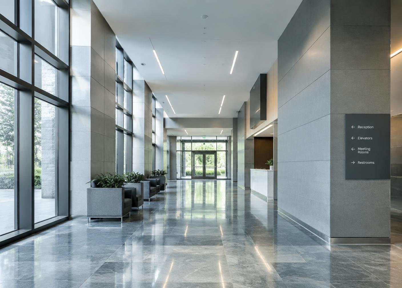 Illustrative image of a public facility lobby